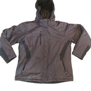 North End Sport Jacket Womens Weather Technology Coat XXL Brown Zipper Pockets